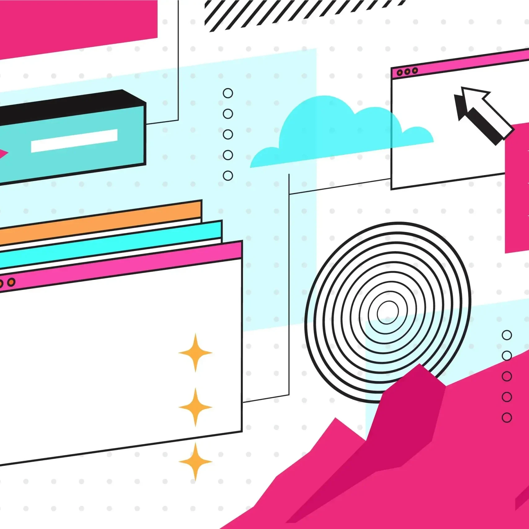 Abstract graphic representing Google reviews and customer trust